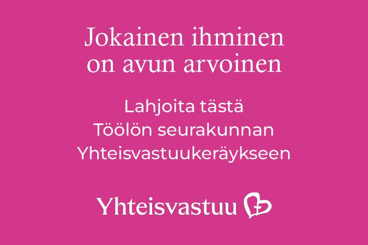 Yhteisvastuun logo ja linkki kampanjan verkkosivulle